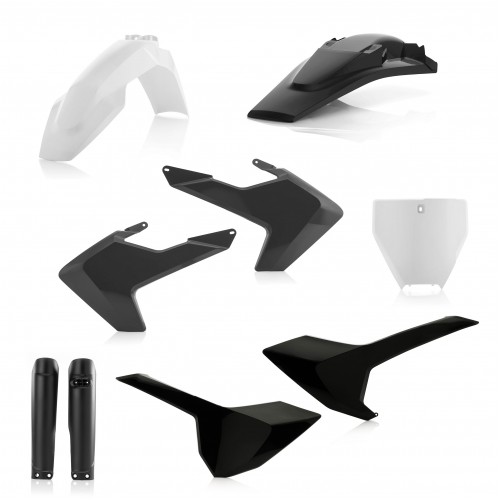 KIT PLÁSTICOS COMPLETO ACERBIS HUSQVARNA TC / FC 2016 - 2018 - PRETO / BRANCO